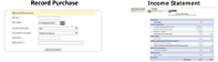 Record Purchase & Income Statement